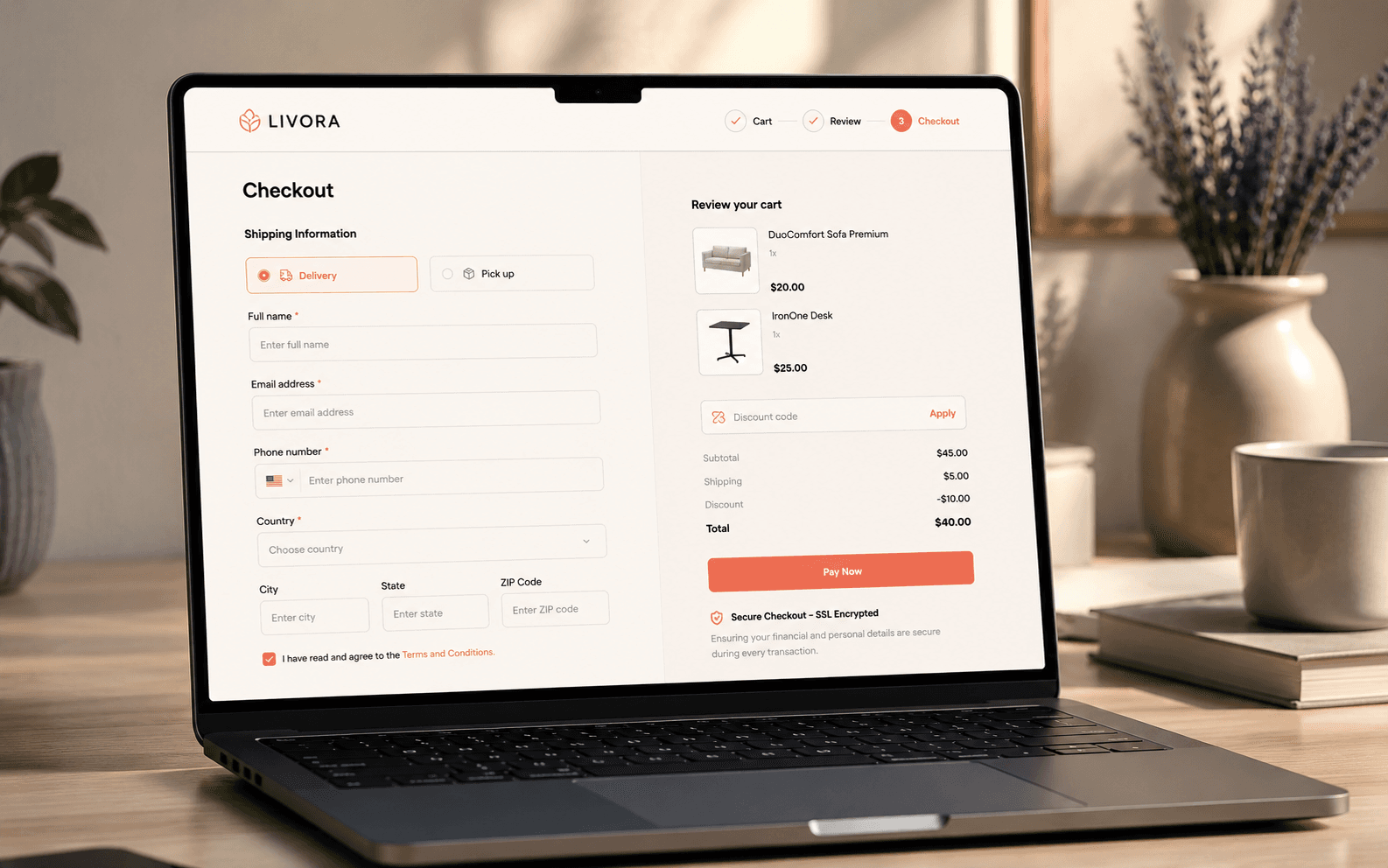 Booking flow built by Coders & Co